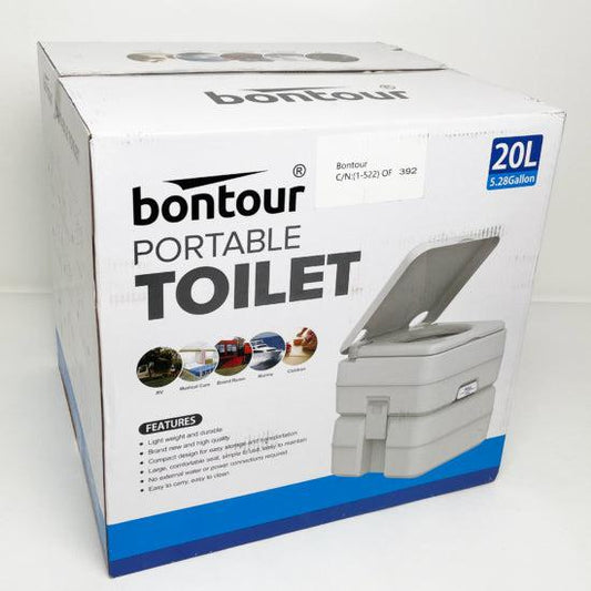 Sobni WC s indikatorom razine otpadne vode, kamp WC bez mirisa 20 L , bijeli| BONTOUR-Vasdom.hr
