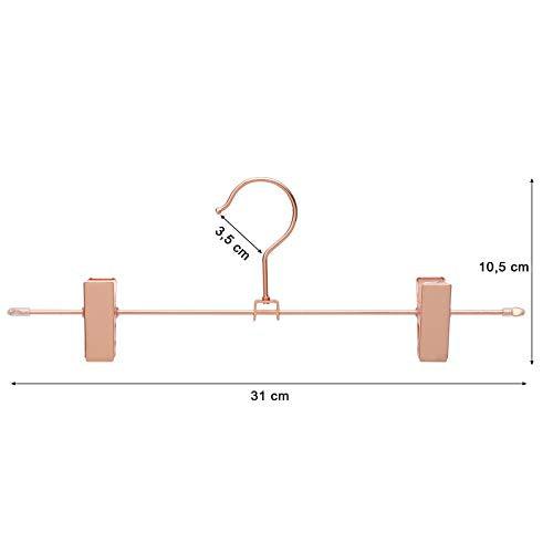 10 komada metalnih vješalica s protukliznim kopčama, boje ružičastog zlata | SONGMICS-Vasdom.hr