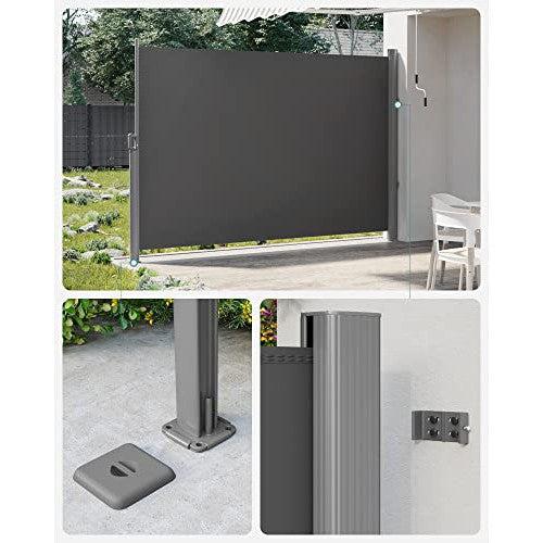 Bočna tenda 160 x 350 cm, poliesterska tkanina i aluminijum antracit boje | SONGMICS-Vasdom.hr