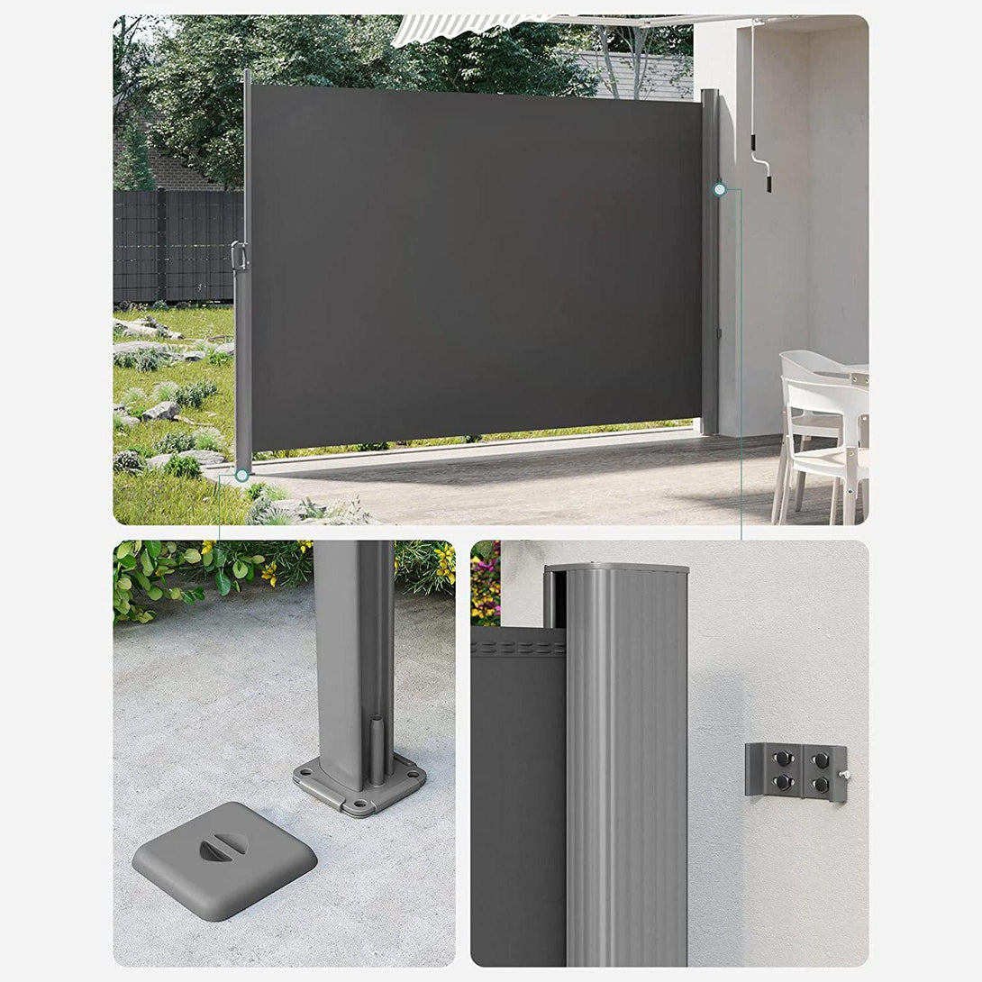 Bočna tenda za balkon i terasu 180 x 350 cm, dimno siva | SONGMICS-Vasdom.hr