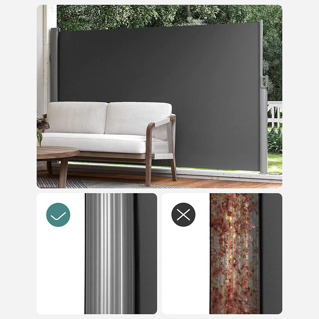 Bočna tenda za balkon i terasu 180 x 350 cm, dimno siva | SONGMICS-Vasdom.hr