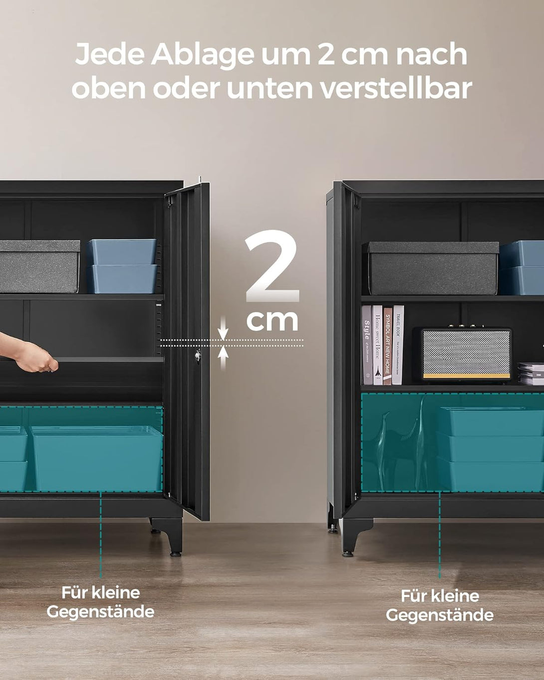 Čelični ormarić za spise s zaključavanjem, 40 x 80 x 90 cm, crni | SONGMICS-Vasdom.hr