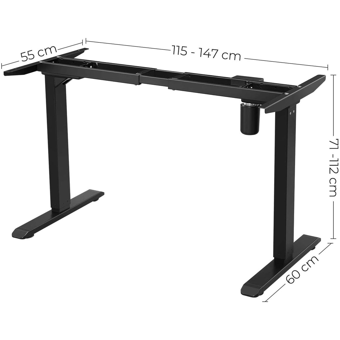 Električni okvir stola podesiv po visini, (115-147) x (71-112) x 60 cm, crni | SONGMICS-Vasdom.hr