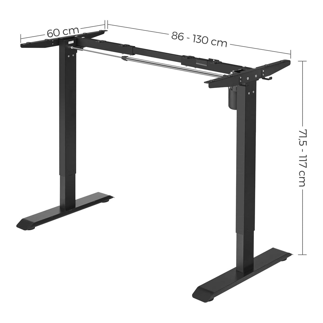 Električni okvir stola s podesivom visinom i funkcijom memorije, crni | SONGMICS-Vasdom.hr
