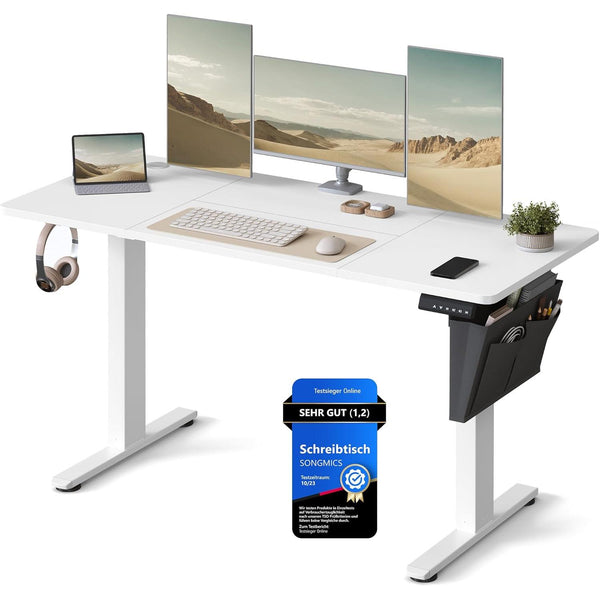 Električni stol podesive visine, 60 x 140 x 72–120 cm, bijeli | SONGMICS-Vasdom.hr