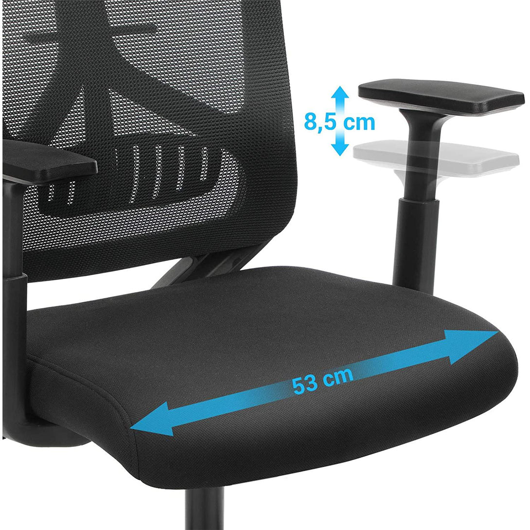 Ergonomska uredska stolica s lumbalnom potporom, crna | SONGMICS-Vasdom.hr