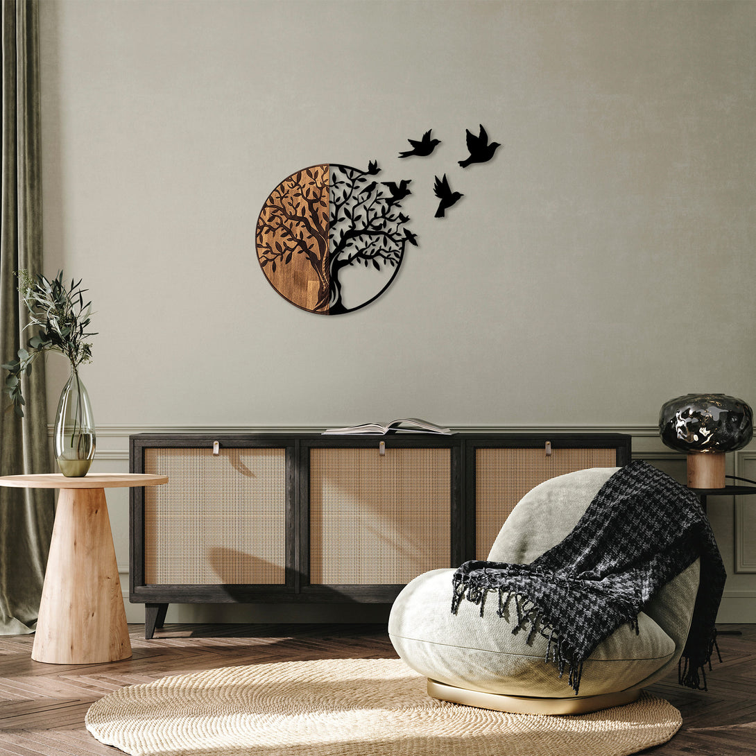 Fa Zidna dekoracija, Tree And Birds - 322-Vasdom.hr