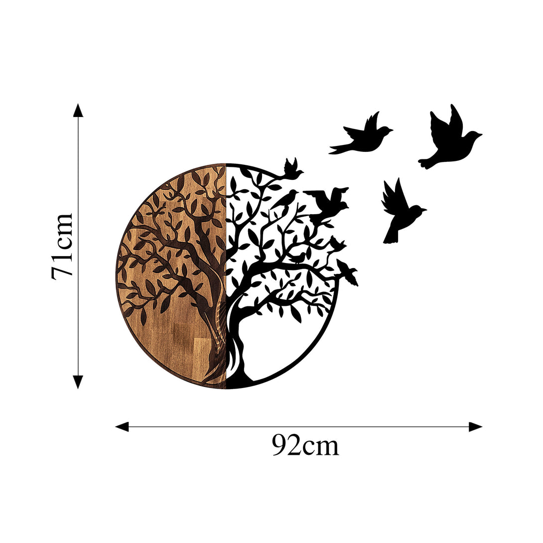 Fa Zidna dekoracija, Tree And Birds - 322-Vasdom.hr