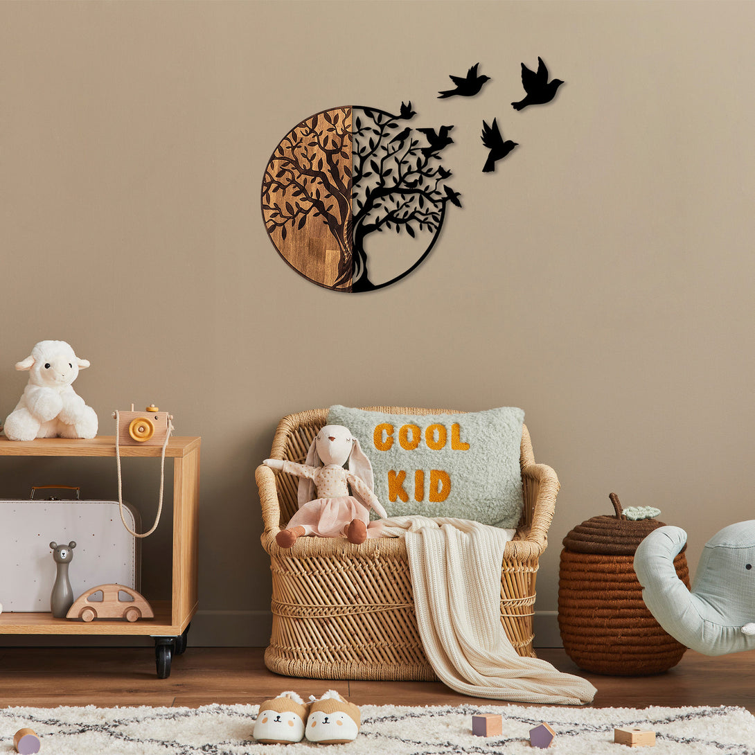 Fa Zidna dekoracija, Tree And Birds - 322-Vasdom.hr