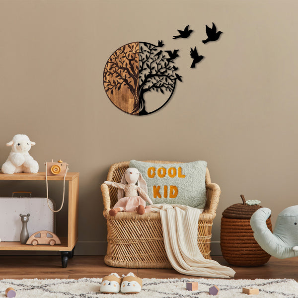 Fa Zidna dekoracija, Tree And Birds - 322-Vasdom.hr