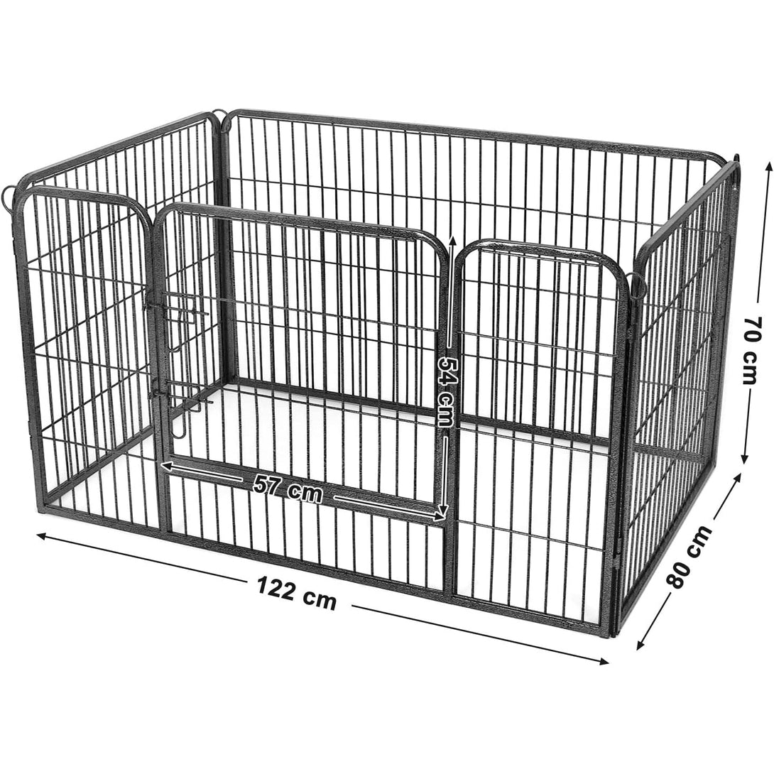 FEANDREA Ograda za male pse 122 x 80 x 70 cm siva-Vasdom.hr