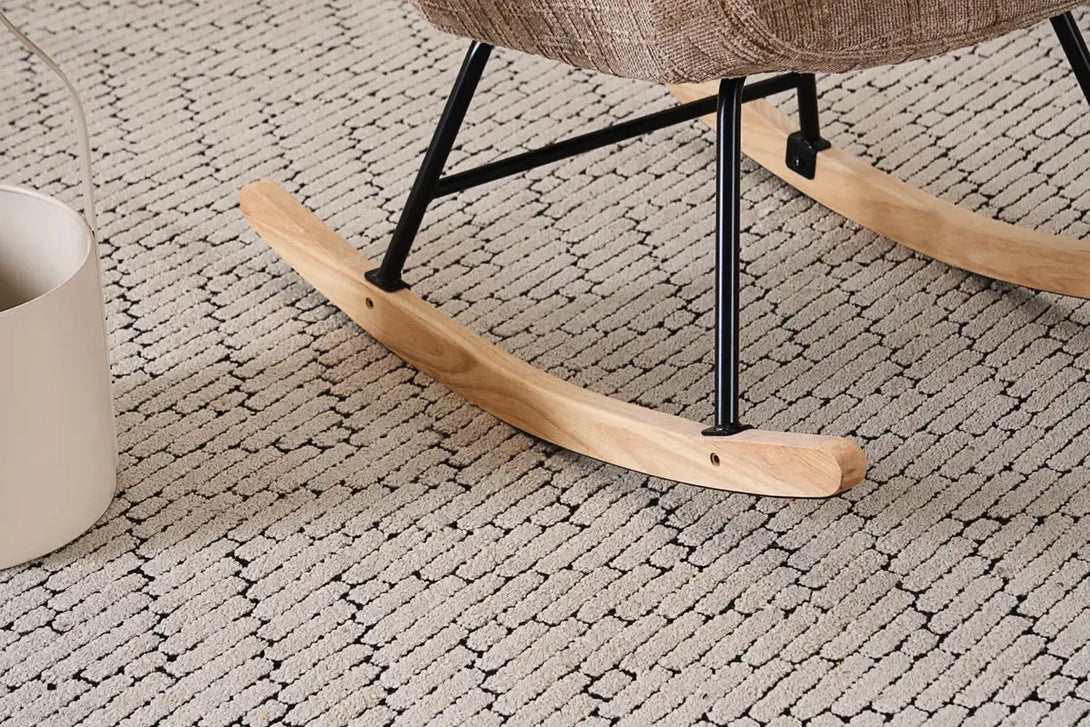 Fotelja za ljuljanje s presvlakom od rebrastog pliša, 98x71x101 cm, bež-khaki | VASHOME-Vasdom.hr