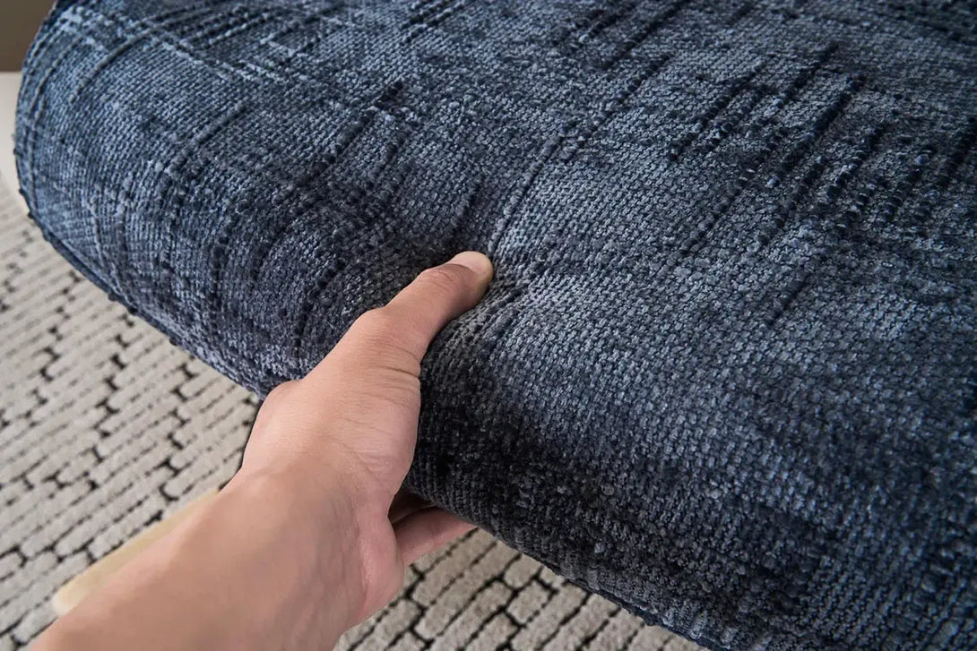 Fotelja za ljuljanje s presvlakom od rebrastog pliša, 98x71x101 cm, tamno siva | VASHOME-Vasdom.hr