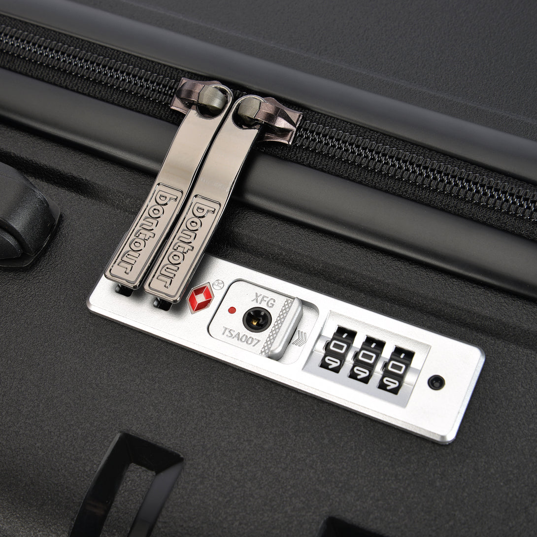 Kofer "CHARM" na 4 kotača s TSA bravom, veličina M, crni | BONTOUR-Vasdom.hr