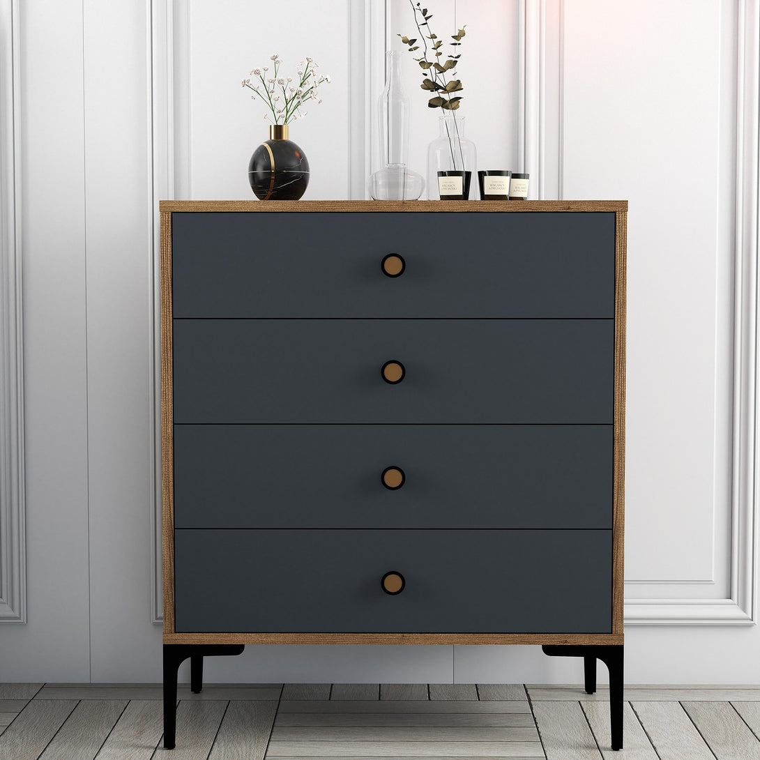 Komoda Lizbon 536 - Walnut, Anthracite-Vasdom.hr