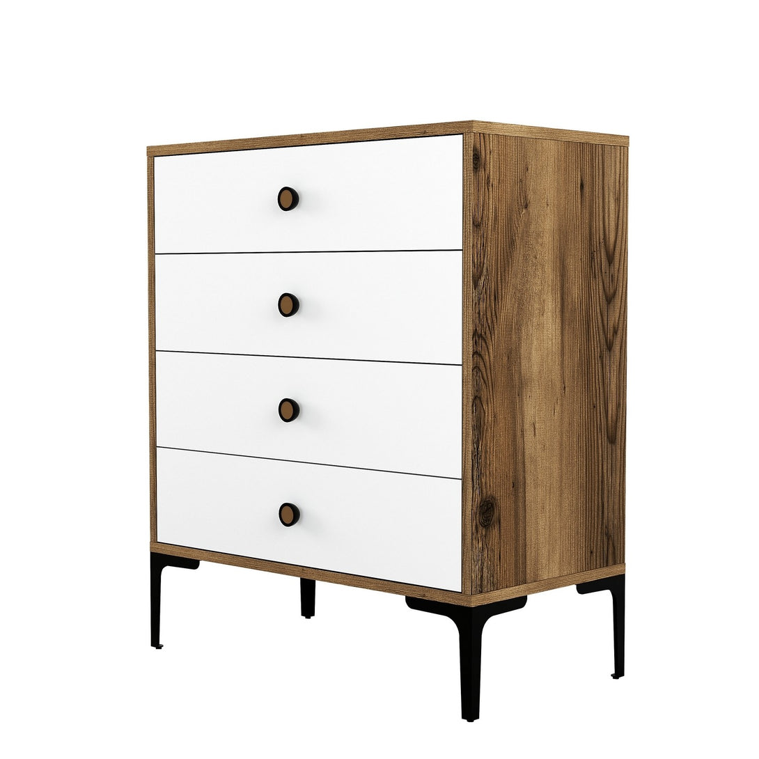 Komoda Lizbon 537 - Walnut, White-Vasdom.hr