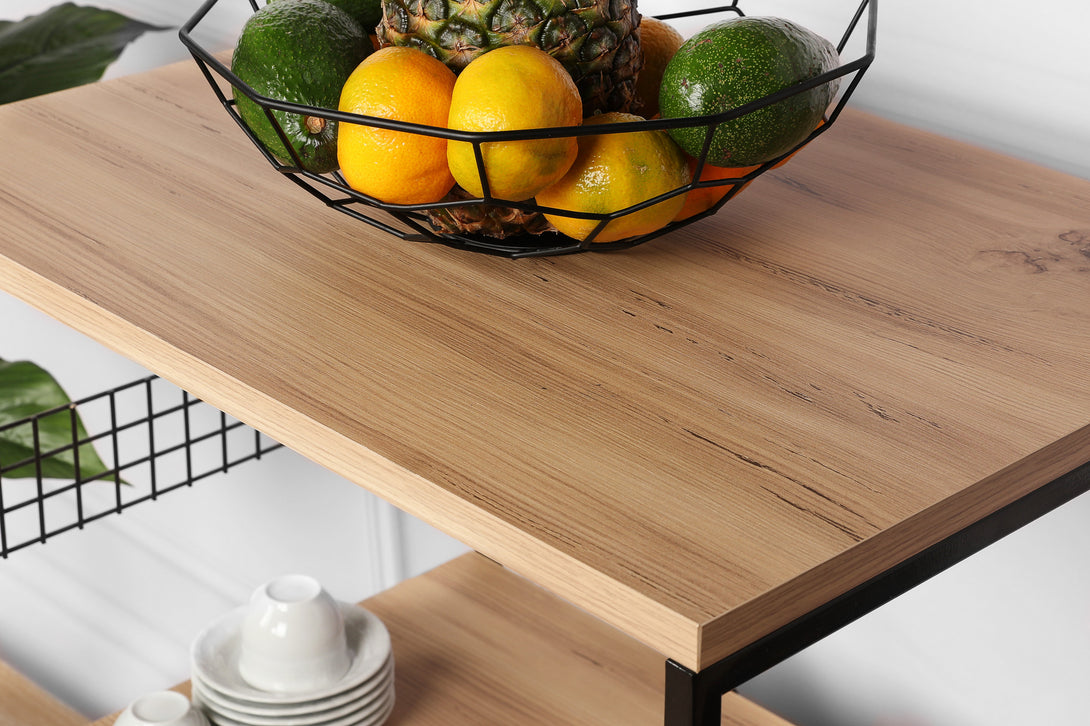 Konyhai polc Anemon - Black, Pine-Vasdom.hr