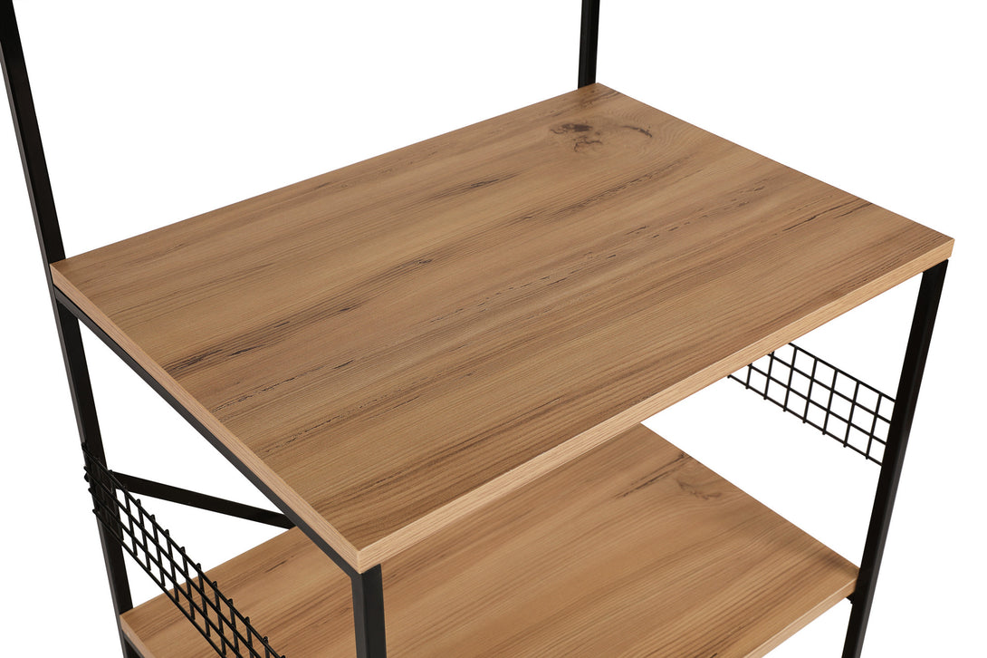 Konyhai polc Anemon - Black, Pine-Vasdom.hr