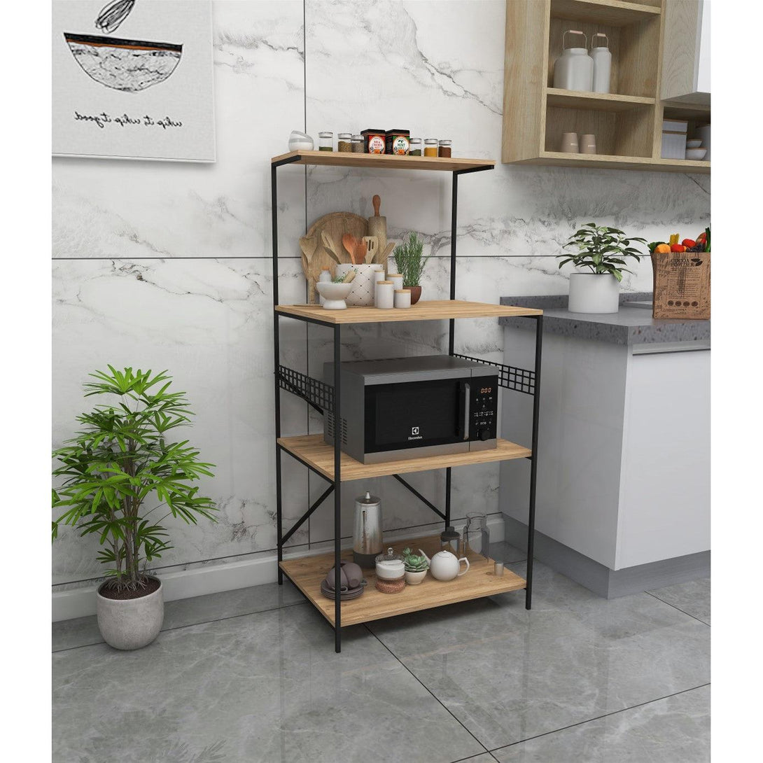 Konyhai polc Anemon - Black, Pine-Vasdom.hr