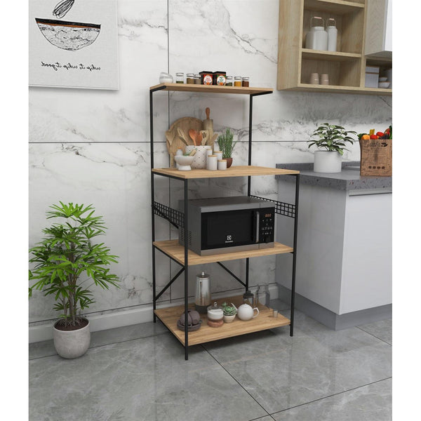 Konyhai polc Anemon - Black, Pine-Vasdom.hr