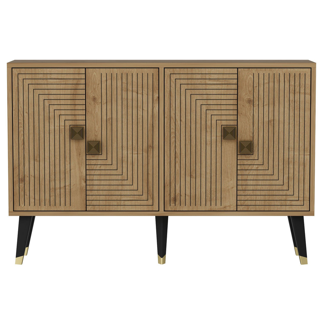 Konzolni stol Ahart - Sapphire Oak, Gold-Vasdom.hr