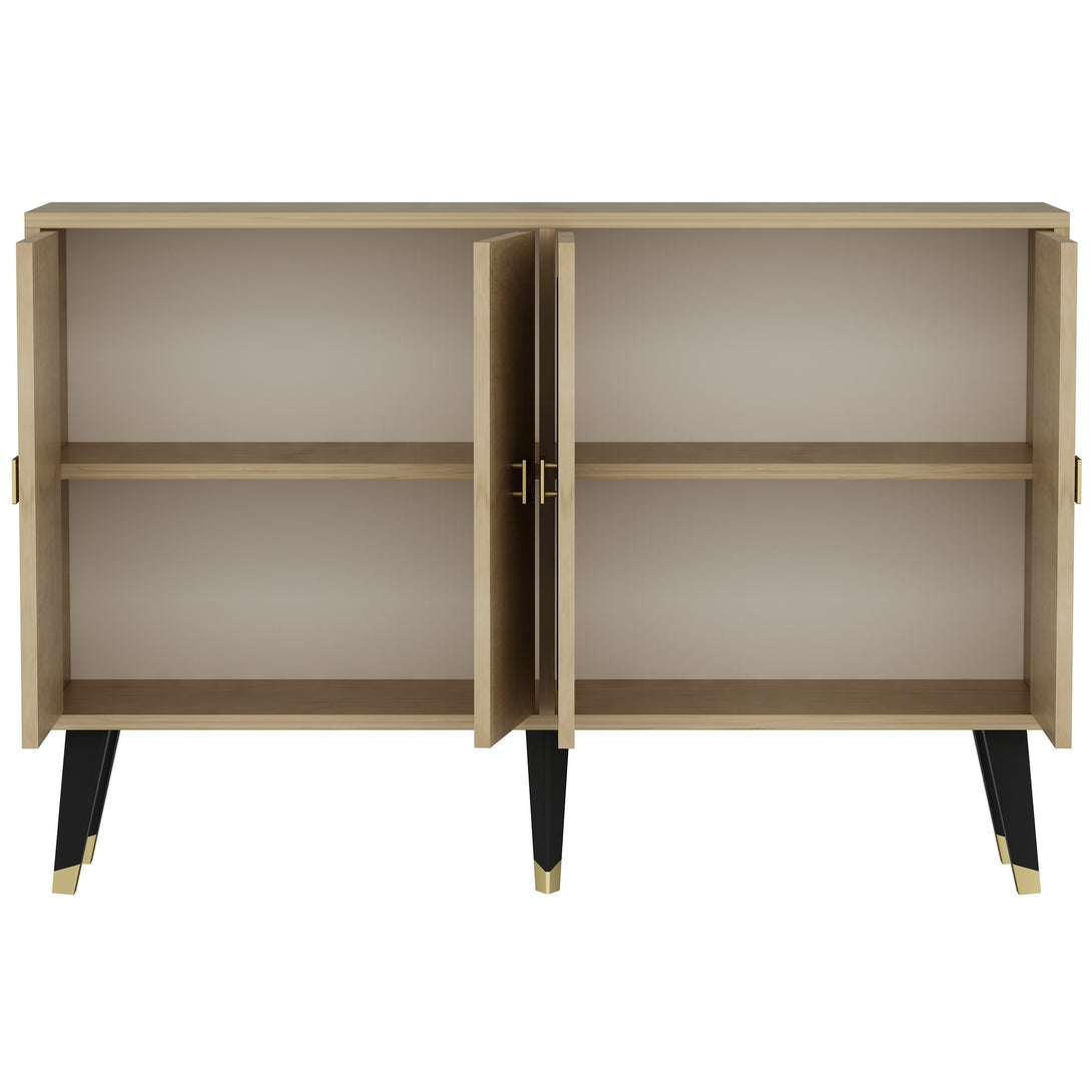 Konzolni stol Ahart - Sapphire Oak, Gold-Vasdom.hr