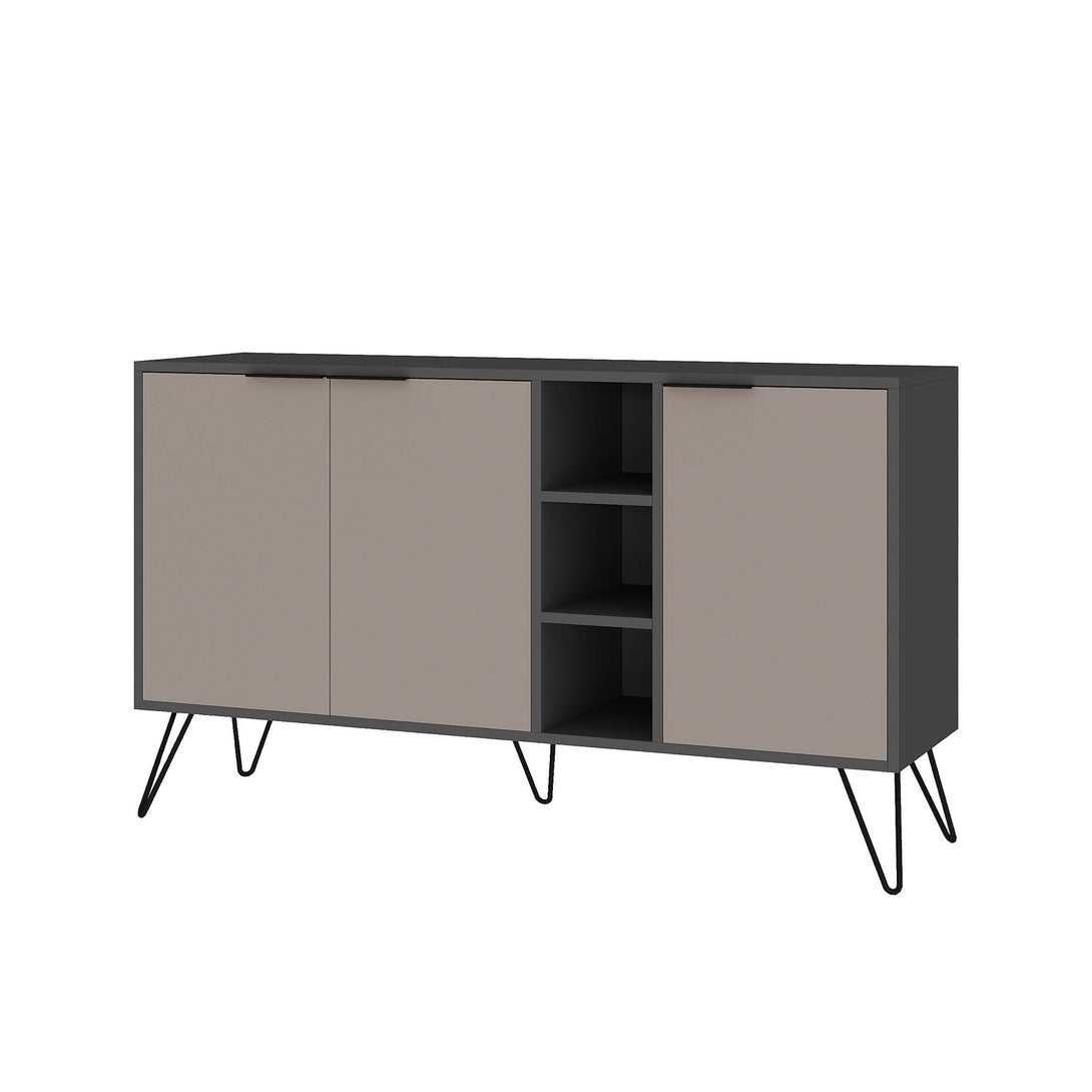 Konzolni stol Clara Console - Anthracite, Light Mocha-Vasdom.hr