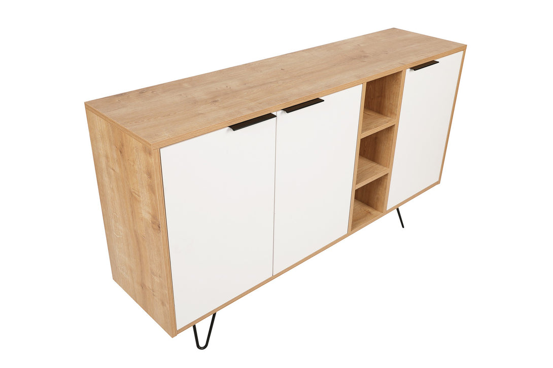 Konzolni stol Clara Console - Oak, White-Vasdom.hr