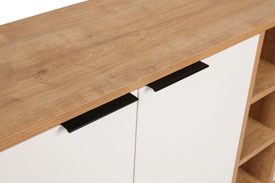Konzolni stol Clara Console - Oak, White-Vasdom.hr