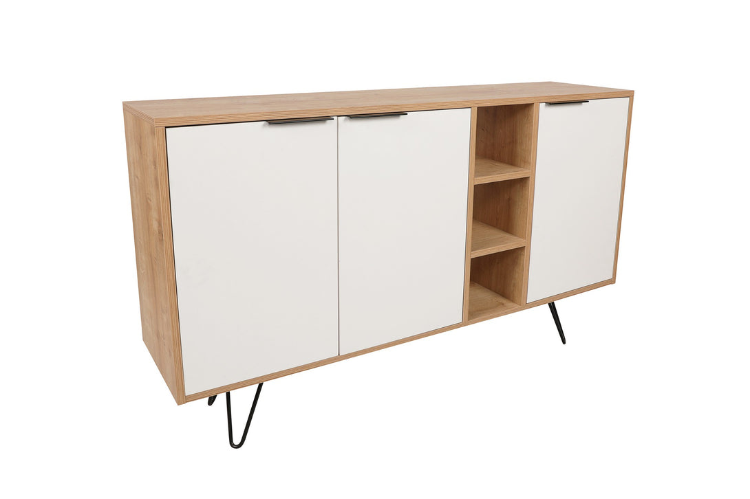 Konzolni stol Clara Console - Oak, White-Vasdom.hr