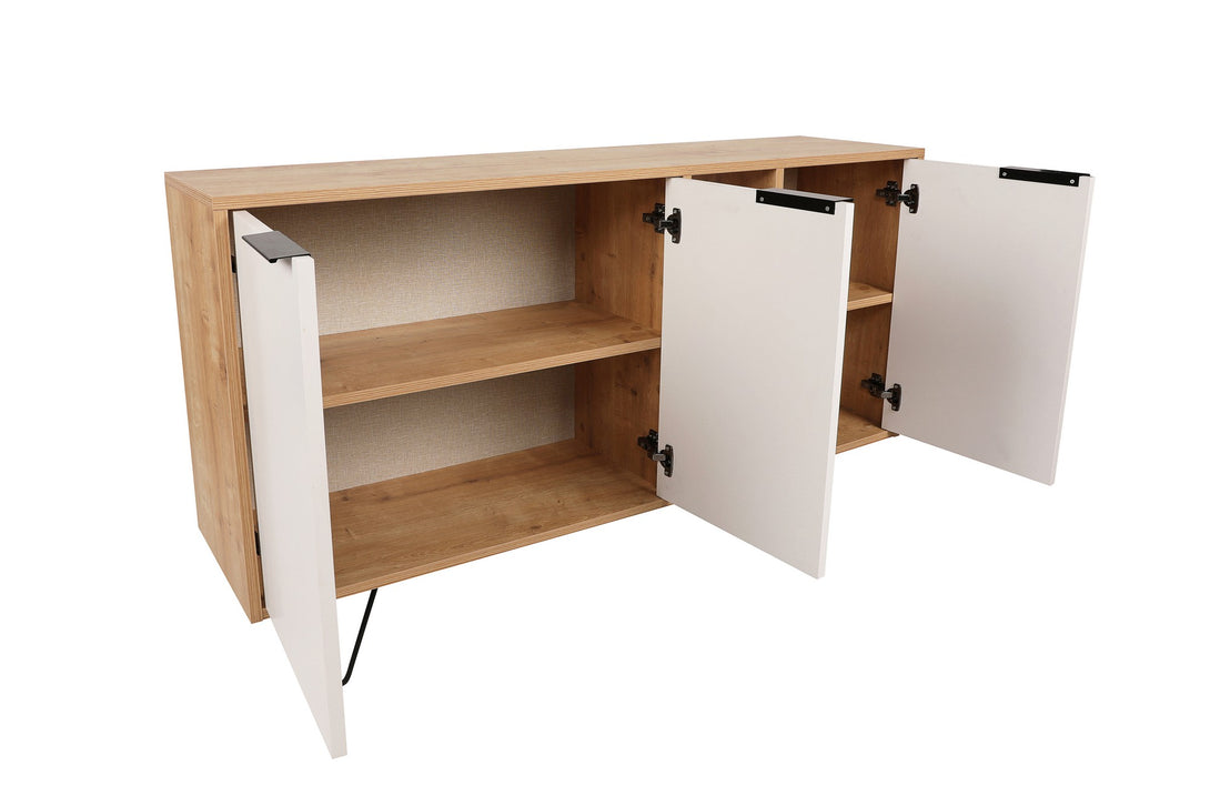 Konzolni stol Clara Console - Oak, White-Vasdom.hr