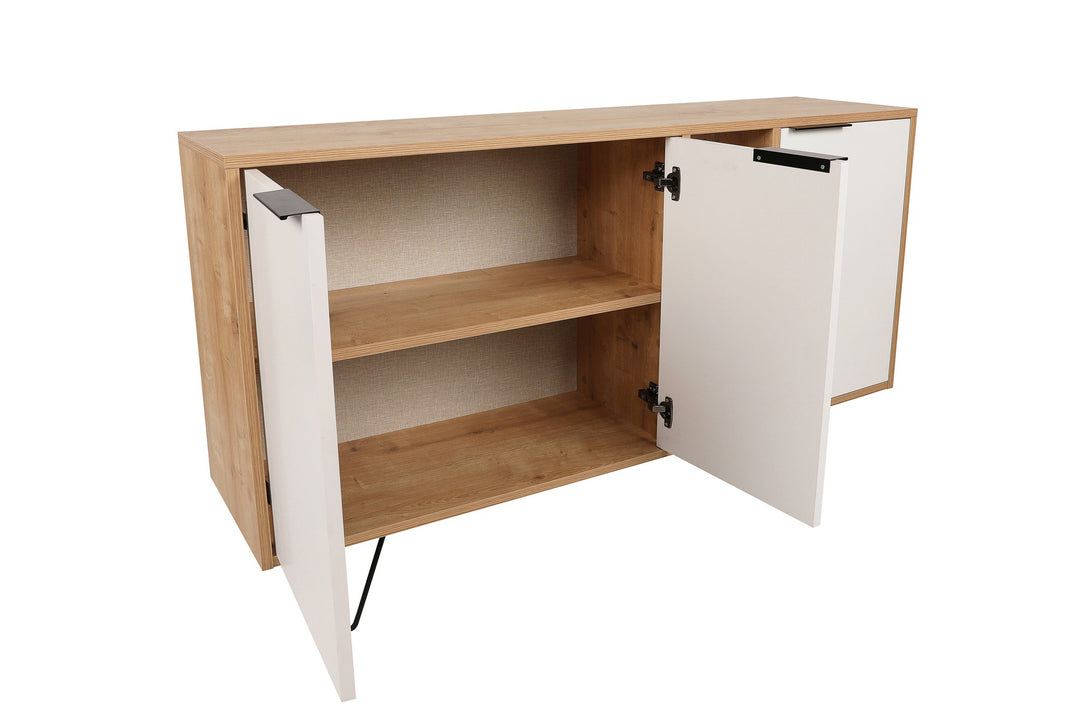 Konzolni stol Clara Console - Oak, White-Vasdom.hr