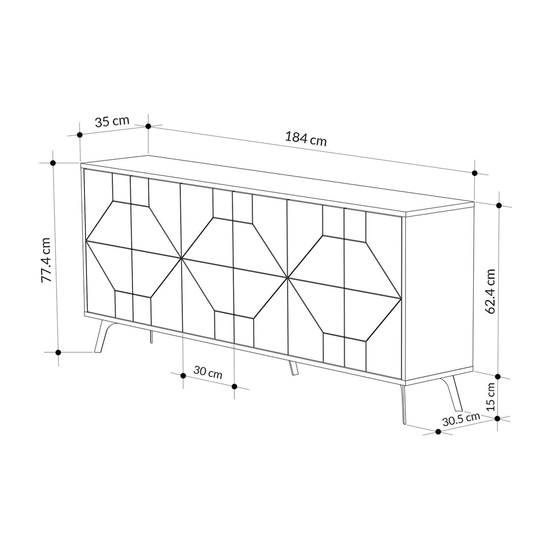 Konzolni stol Dune - Anthracite-Vasdom.hr