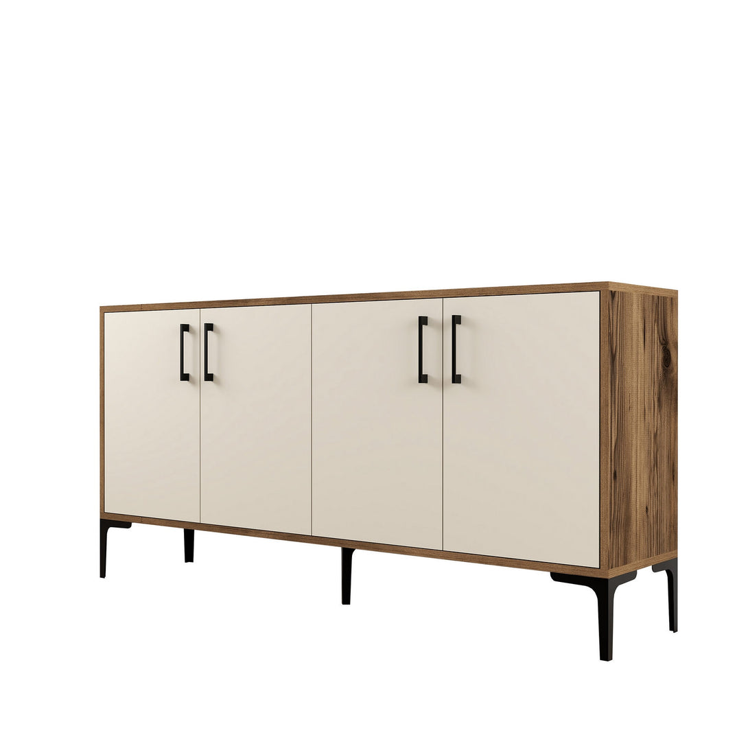 Konzolni stol Kiev 160 - Walnut, Cream-Vasdom.hr