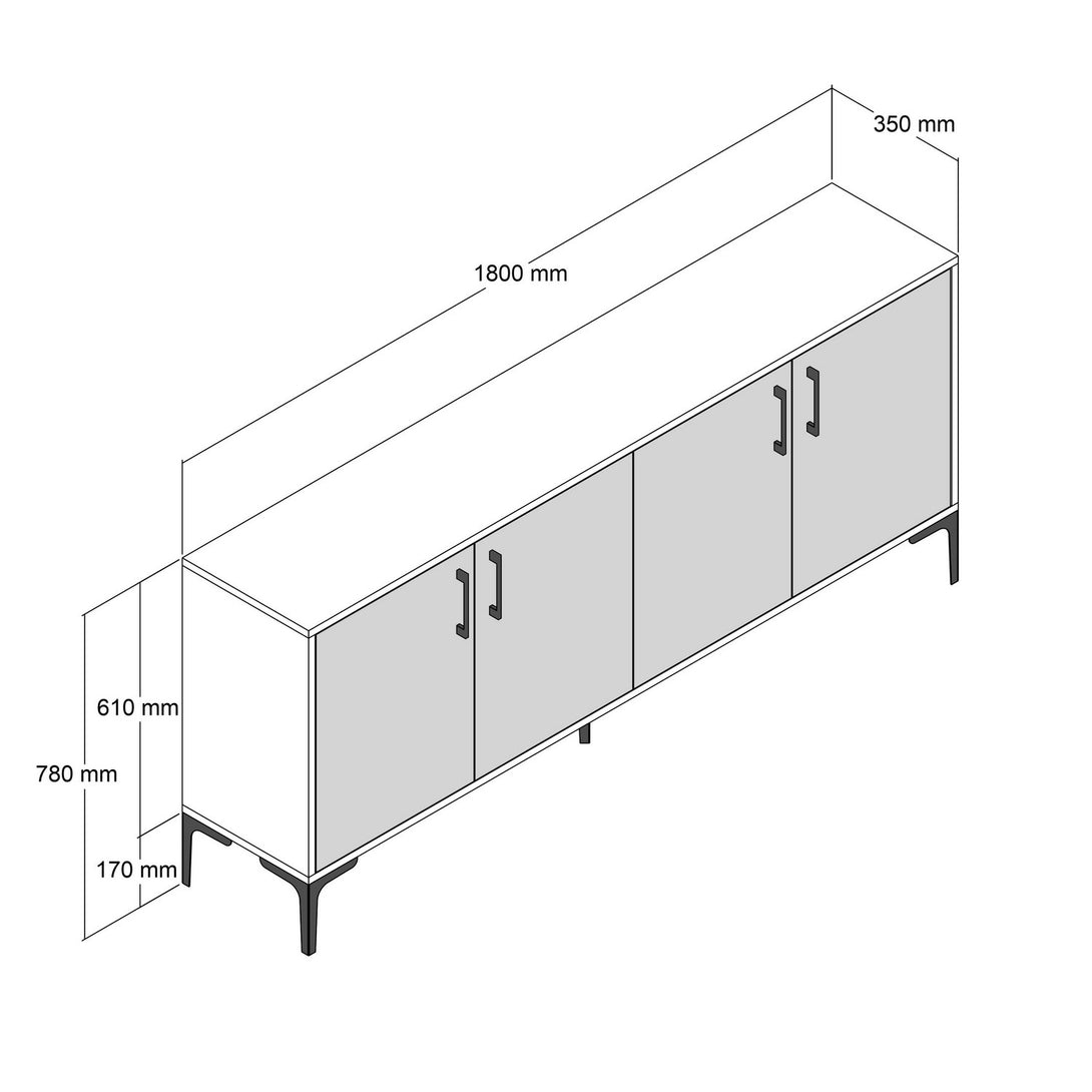 Konzolni stol Kiev - Walnut-Vasdom.hr