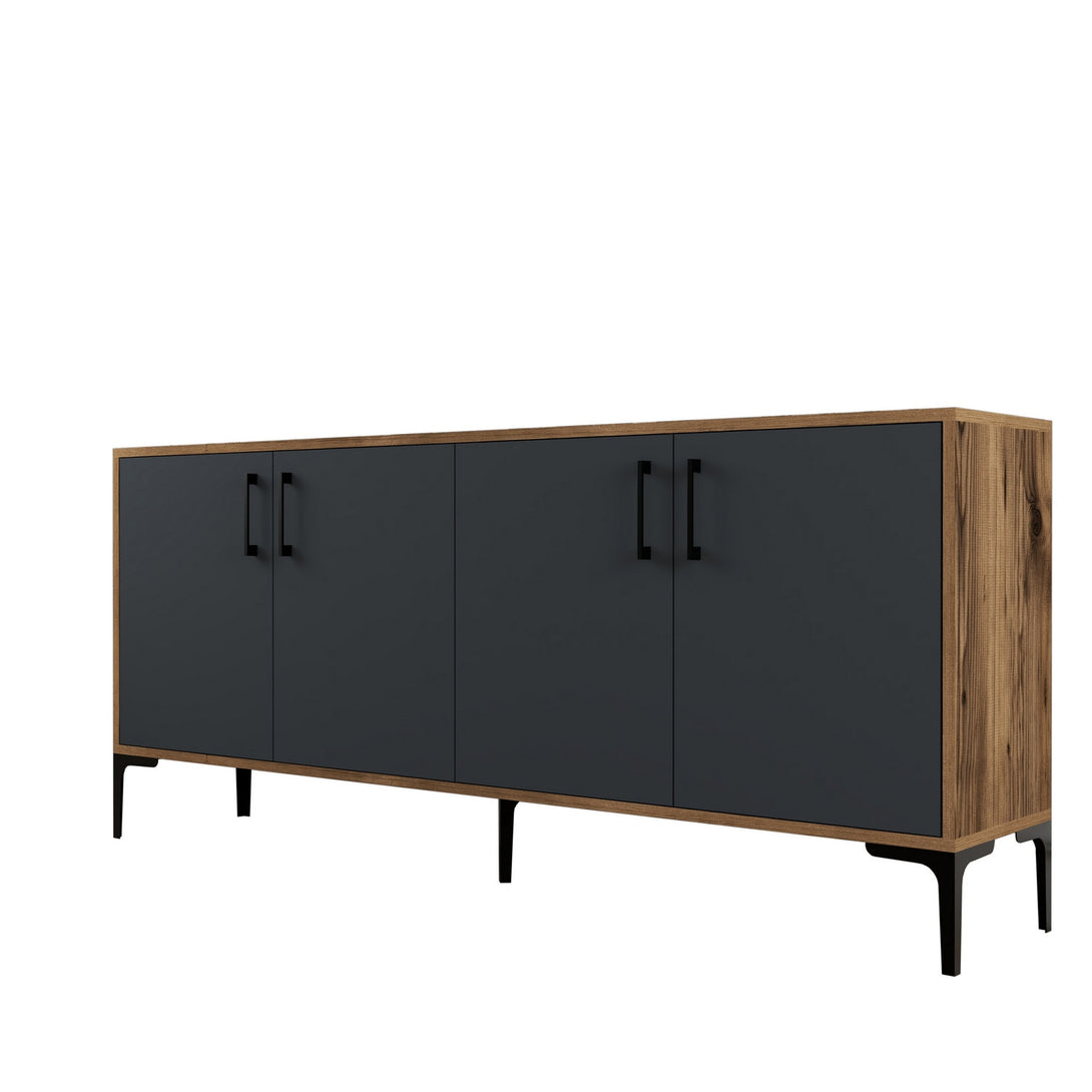 Konzolni stol Kiev - Walnut, Anthracite-Vasdom.hr