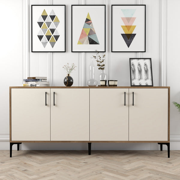 Konzolni stol Kiev - Walnut, Cream-Vasdom.hr