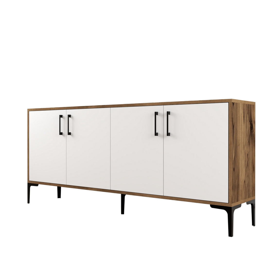 Konzolni stol Kiev - Walnut, White-Vasdom.hr