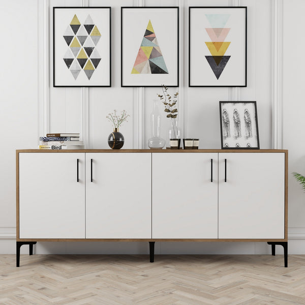 Konzolni stol Kiev - Walnut, White-Vasdom.hr