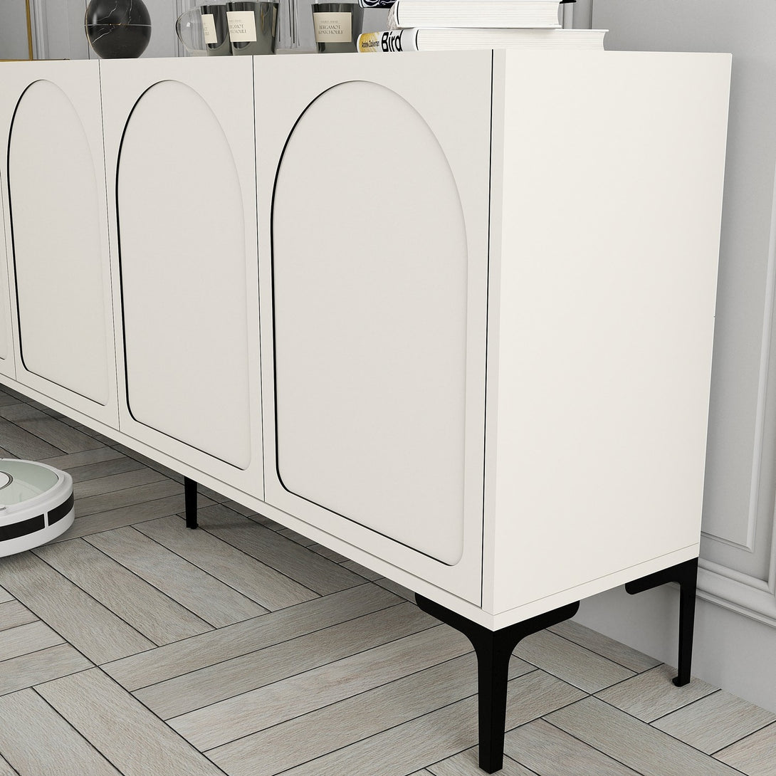 Konzolni stol Lyon 79 - Cream, Black-Vasdom.hr