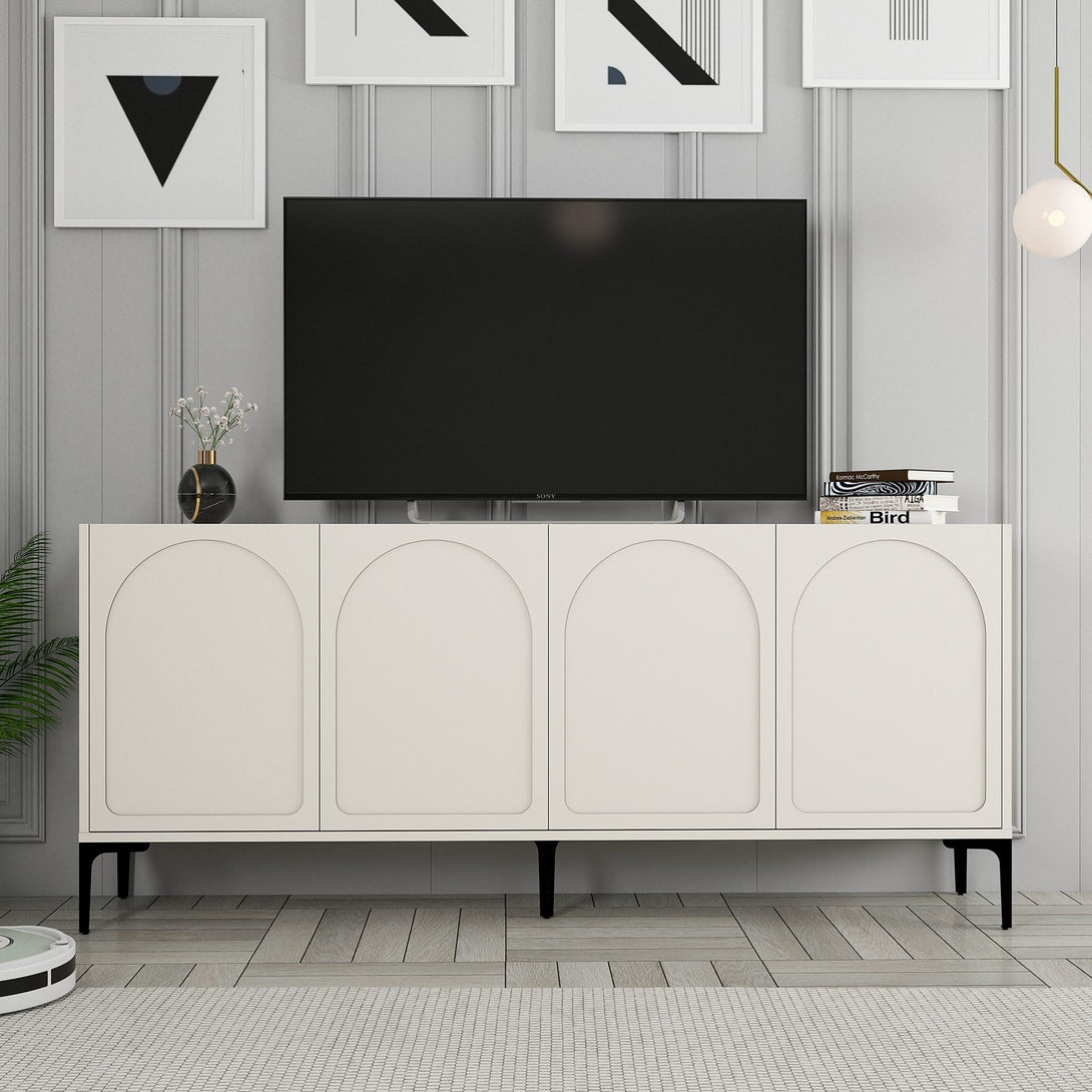 Konzolni stol Lyon 79 - Cream, Black-Vasdom.hr