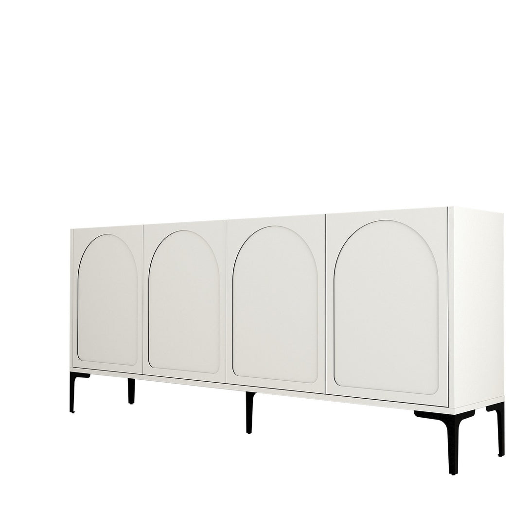 Konzolni stol Lyon 79 - Cream, Black-Vasdom.hr