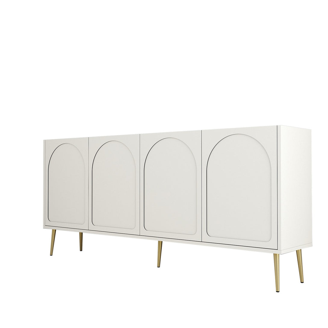 Konzolni stol Lyon 80 - Cream, Gold-Vasdom.hr