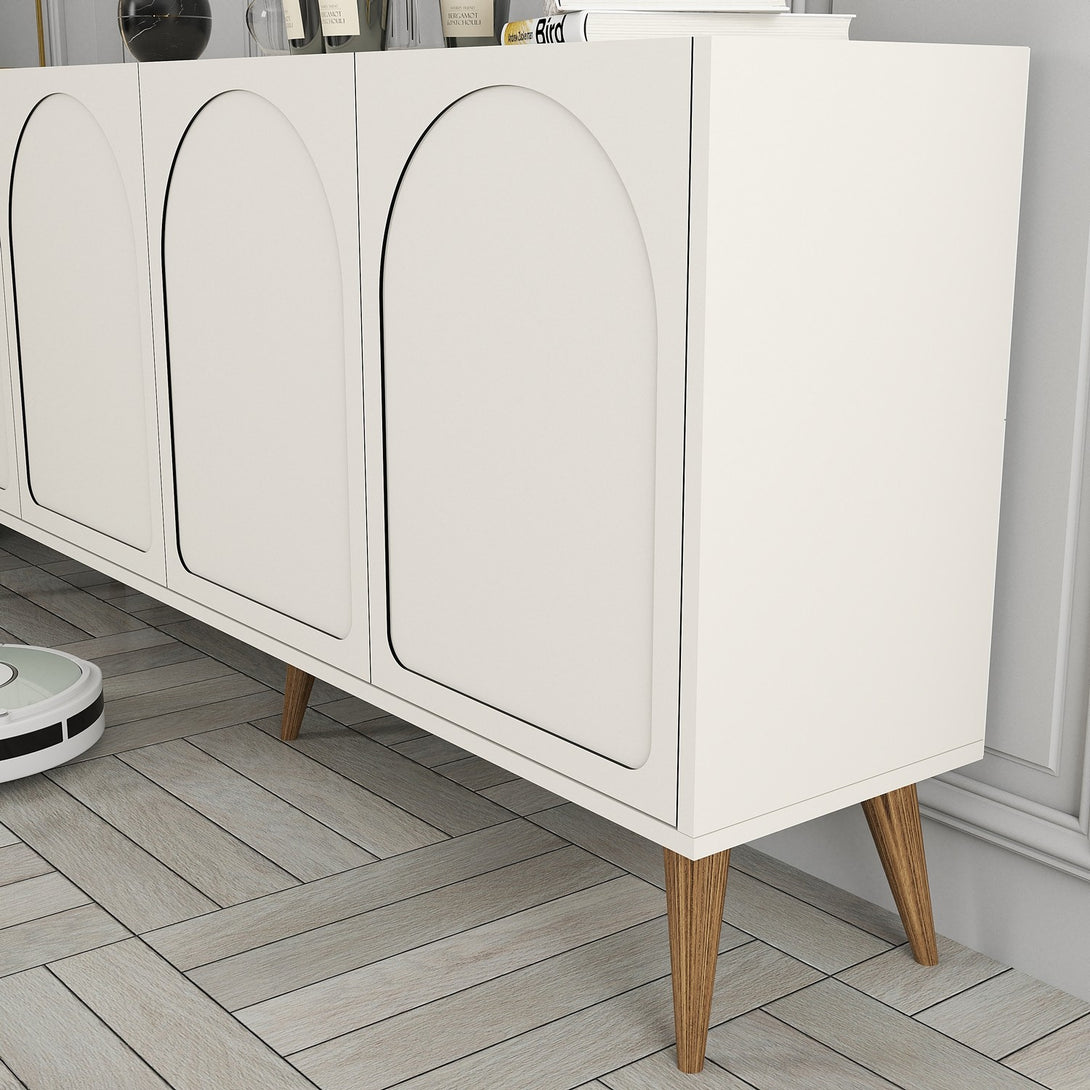 Konzolni stol Lyon 81 - Cream, Walnut-Vasdom.hr