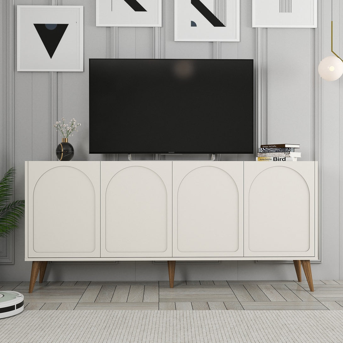 Konzolni stol Lyon 81 - Cream, Walnut-Vasdom.hr