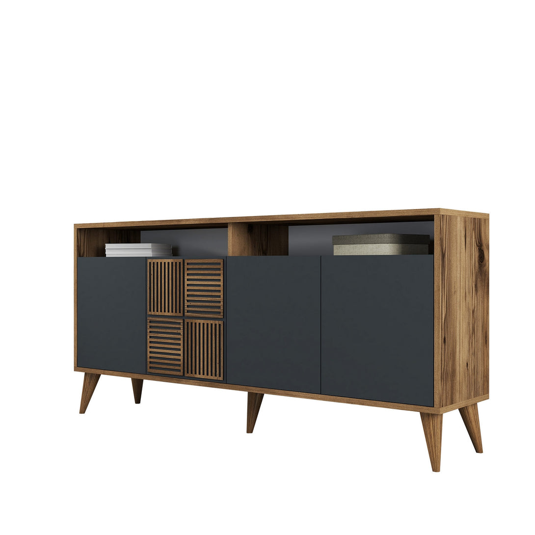 Konzolni stol Milan 160 - Walnut, Anthracite-Vasdom.hr