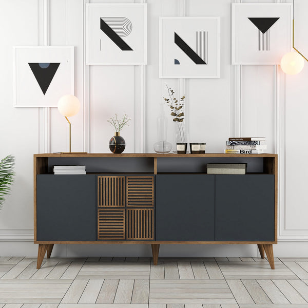 Konzolni stol Milan 160 - Walnut, Anthracite-Vasdom.hr