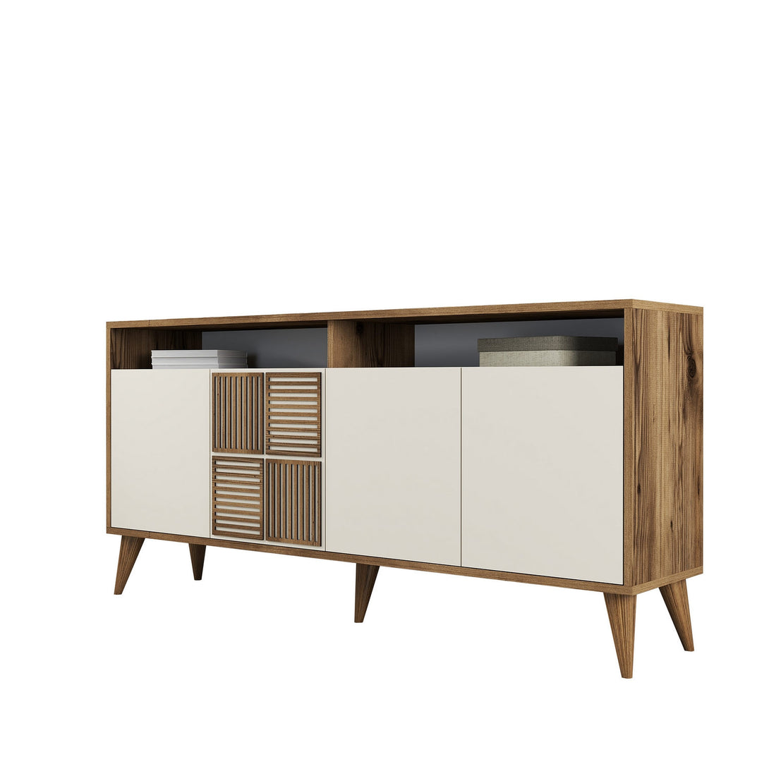 Konzolni stol Milan 160 - Walnut, Cream-Vasdom.hr