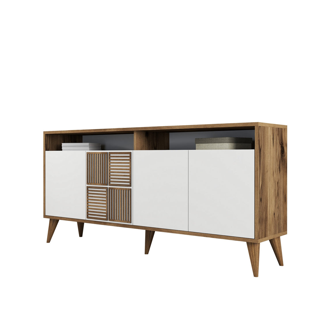 Konzolni stol Milan 160 - Walnut, White-Vasdom.hr