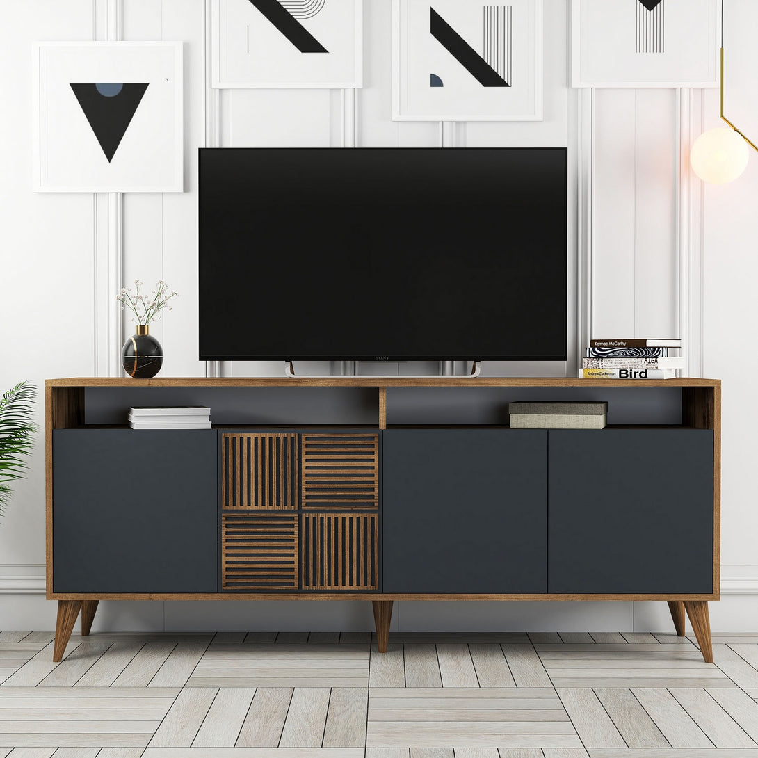 Konzolni stol Milan - Walnut, Anthracite-Vasdom.hr